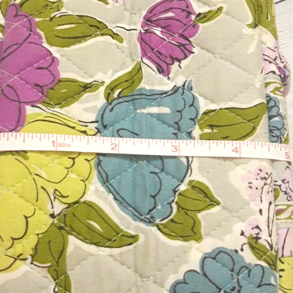 Vera Bradley Floral Watercolor Kiss Lock Quilted Shoulder Bag VTG **AS-IS WEAR**